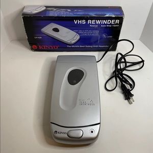 Kinyo 1-Way VHS Rewinder UV-428 Video Cassette Tape Rewinder/ Silver/
